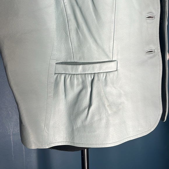 Spiegel Leather Light Blue Jacket - Picture 7 of 10